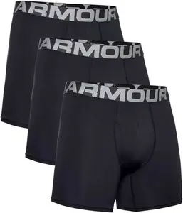 Under Armour Mens Charged Cotton 15 cm Boxerjock Shorts (3 Pack) - Men