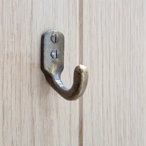 Hammer & Tongs - Single Coat Hook - W20mm x H55mm - Raw