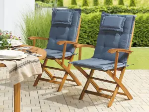 Garden Chair MAUI Acacia Wood Blue