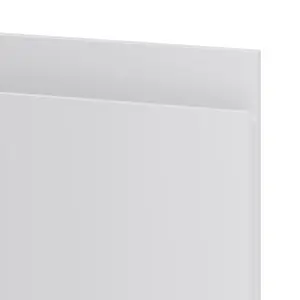 GoodHome Garcinia Integrated handle Gloss light grey Drawer front, Pack of 1 (H)715mm (W)397mm (T)19mm