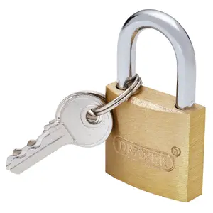 Draper Brass Cylinder Padlock, 30mm 21726