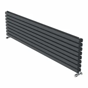 Right Radiators 1800x472 mm Horizontal Vertical Oval Column Radiator Double Panel Rads Anthracite