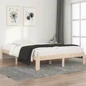 Berkfield Bed Frame Solid Wood Pine 140x200 cm