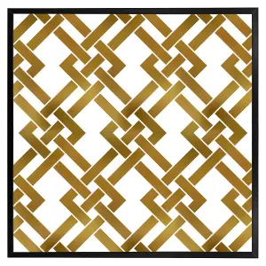 Gold geometric chain (Picutre Frame) / 30x30" / Grey