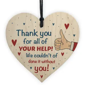 Thank You Gift For Teacher Nurse Carer Volunteer Wood Heart Gift For Colleague Keepsake