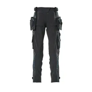 Mascot Advanced Trousers with Holster Pockets and Stretch - Dark Navy Blue   (34.5) (Leg Length - Regular)