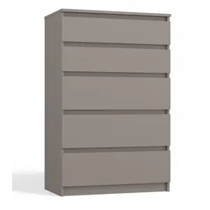 Tonya 5 Drawer 70cm Chest of Drawers Grey