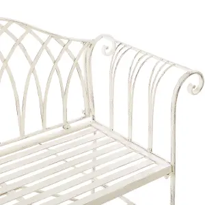 Garden Bench MILAZZO Metal White