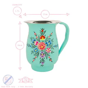 BillyCan - Picnic Jug Set - 300ml - Mint Pansy Jug - Multicolour - 7pc