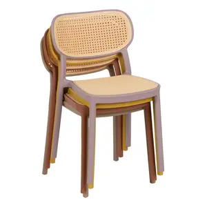 Vernia Stacking Side Chair (Set of 2) Purple