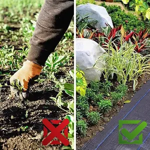 Heavy Duty Weed Control Fabric Membrane Suppressant Barrier Garden Ground Cover 1.1M X 10M (70gsm)