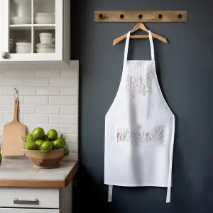 Purely Home Vintage Cutlery Apron - Kitchen Cooking & Baking Apron Gift