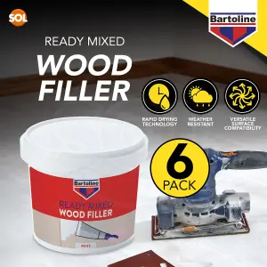 6pk 500g Bartoline White Wood Filler Light Oak Wood Filler Wood Filler White Suitable for Indoor and Outdoor Use Exterior Multi Pu