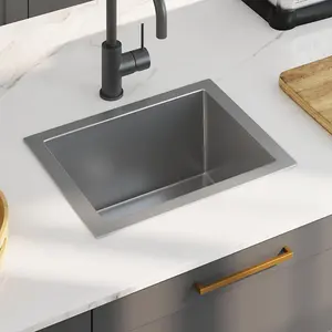 vidaXL Handmade Kitchen Sink Stainless Steel