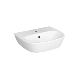 UK Bathrooms essentials VitrA Zentrum 45 cm basin and semi pedetal