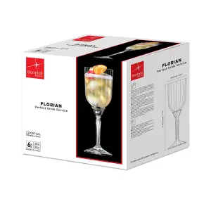 Bormioli Rocco - Florian Cocktail Glasses - 245ml - Clear - Pack of 6