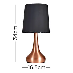 Shellcove 34Cm Copper Table Lamp (Set of 2)