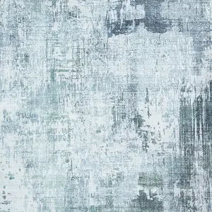 Grey Green Abstract Modern Rug Easy to clean Living Room and Bedroom-120cm X 170cm