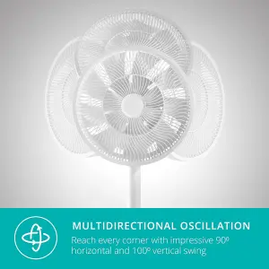 Duux Whisper Flex Smart Standing Fan, White DXCF11UK