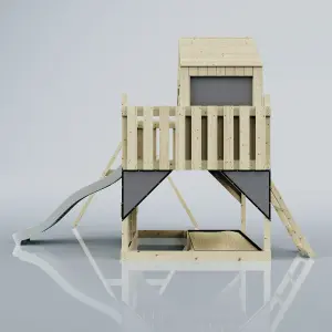 PolarPlay Kids Climbing Tower & Playhouse with Swing and Slide - Swing Eerika Mist