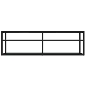 Berkfield TV Cabinet White Marble 140x40x40.5 cm Tempered Glass