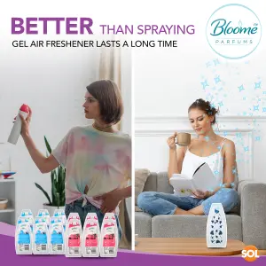 24pk Gel Air Fresheners for Home Pacific Surf & Fresh Berries, Room Fresheners for Home Odour Eliminator, Bathroom Air Freshener