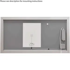 600 x 1150mm IP44 LED Bathroom Mirror & Demister - Tunable White Diffused Border