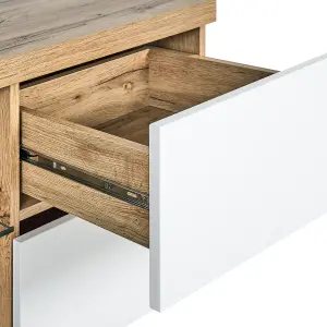 Beliani Modern TV Stand Light Wood FARADA