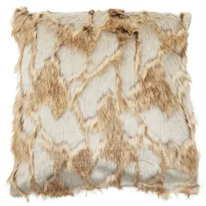 Bosie Lamina Grey And Natural Square Cushion