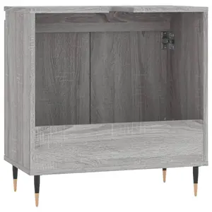 Berkfield Bathroom Cabinet Grey Sonoma 58x33x60 cm Engineered Wood