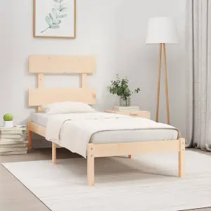 Berkfield Bed Frame Solid Wood 90x200 cm