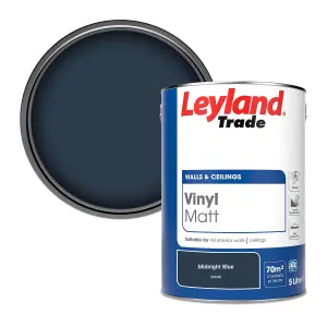 Leyland Trade Vinyl Matt Walls & Ceilings Emulsion Paint Midnight Blue (20C40) 5L