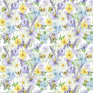 Bobbi Beck eco-friendly yellow butterfly wallpaper