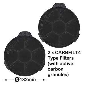 SPARES2GO Carbon Charcoal Vent Filter compatible with Designair Extractor Cooker Hood (Pack of 2)