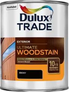 Dulux Trade Ultimate Weathershield Woodstain - Ebony - 1L