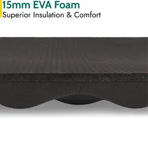 Contour Camping Mat 15mm Thick Sleeping Roll Pad Waterproof Lightweight Black Trail