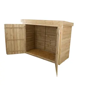 Forest Garden Natural timber Overlap Pent Garden storage 6x3 ft 1450mm 1950mm