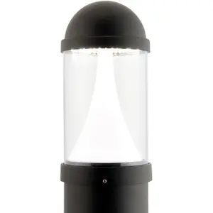 Outdoor Bollard Post Light - 20W CCT LED Module - Textured Black Finish