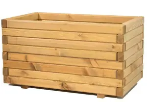 Primrose Pine Raised Flower Bed Planed Trough Planter - Treated Durable Pine & Responsibly Sourced Timber 70cm