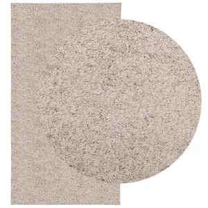 Shaggy Rug PAMPLONA High Pile Modern Beige 80x150 cm