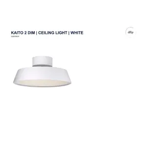 Nordlux DFTP Kaito 2 Dim Indoor Living Dining Kitchen Bedroom Ceiling Light In White (Diam) 30cm