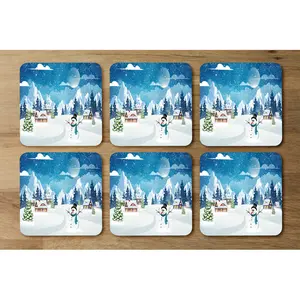 Square 6 Piece Coaster Set (Set of 6)