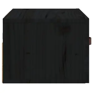 Berkfield Wall-mounted Bedside Cabinets 2 pcs Black 40x29.5x22 cm