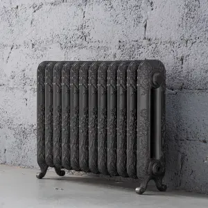 Arroll Daisy Cast iron Grey 12 Column Radiator, (W)814mm x (H)597mm