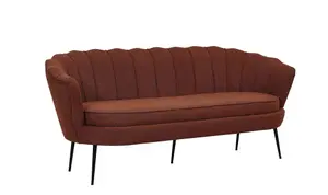 Calais Sofa 3,seater , Rusty Red Fabric