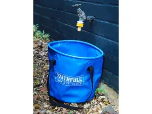 Faithfull 12 Litre Collapsible Bucket - Durable & Lightweight Solution for Liquid Collection