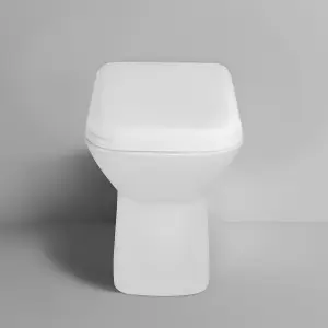 Nes Home Louis Stylish Back to Wall Rimless Toilet and Soft Close Seat White