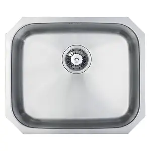 Liquida K1009SS 1.0 Bowl Reversible Undermount Stainless Steel Kitchen Sink