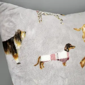 Catherine Lansfield Country Dogs 55x55cm Cushion Natural