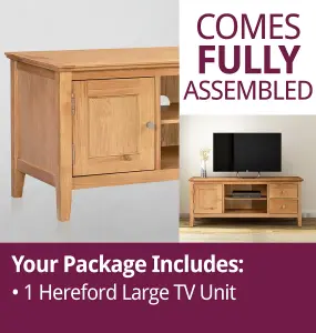 Hallowood Furniture Hereford Oak Large TV Unit